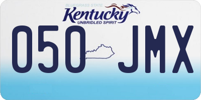 KY license plate 050JMX