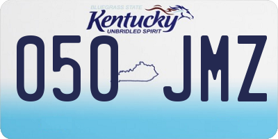 KY license plate 050JMZ
