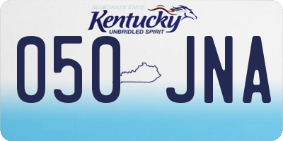KY license plate 050JNA