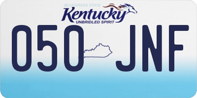 KY license plate 050JNF