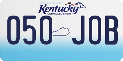 KY license plate 050JOB