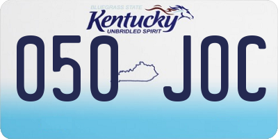 KY license plate 050JOC