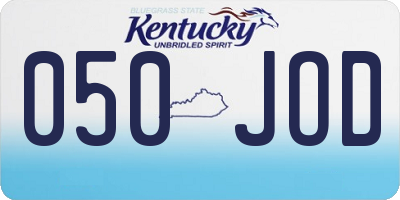 KY license plate 050JOD