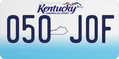 KY license plate 050JOF