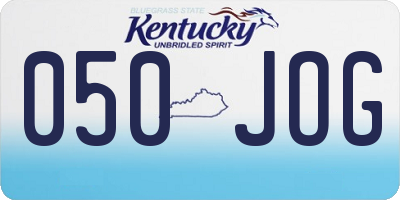 KY license plate 050JOG