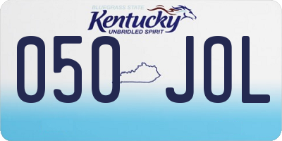 KY license plate 050JOL