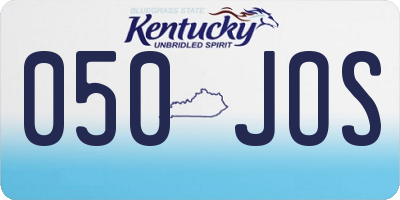 KY license plate 050JOS