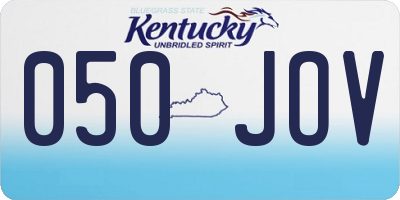 KY license plate 050JOV