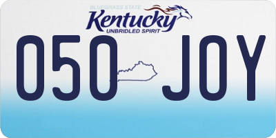 KY license plate 050JOY