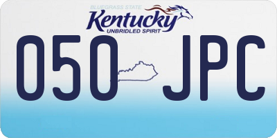 KY license plate 050JPC