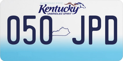 KY license plate 050JPD