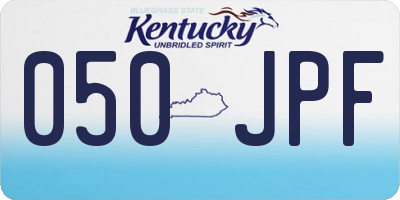 KY license plate 050JPF