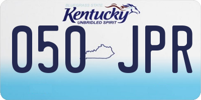 KY license plate 050JPR