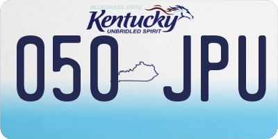 KY license plate 050JPU