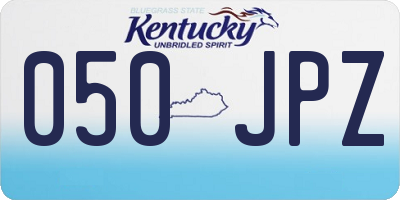 KY license plate 050JPZ