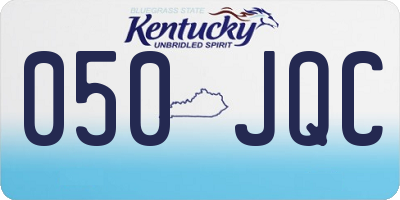 KY license plate 050JQC