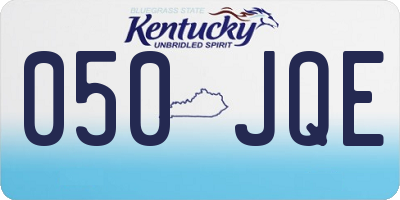 KY license plate 050JQE