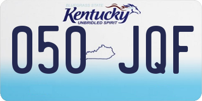KY license plate 050JQF