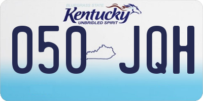 KY license plate 050JQH