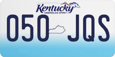 KY license plate 050JQS