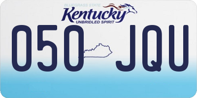 KY license plate 050JQU