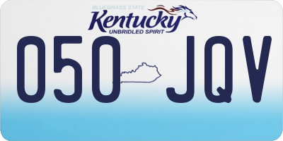 KY license plate 050JQV