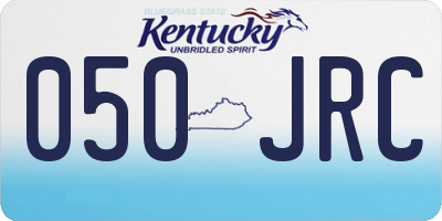 KY license plate 050JRC