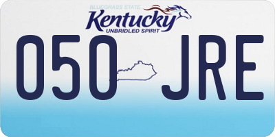 KY license plate 050JRE