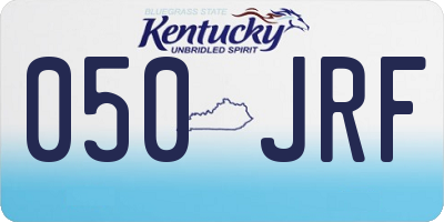 KY license plate 050JRF