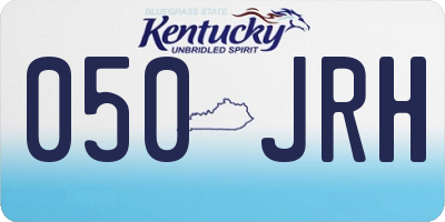 KY license plate 050JRH