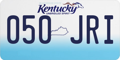 KY license plate 050JRI