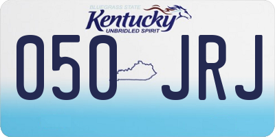 KY license plate 050JRJ