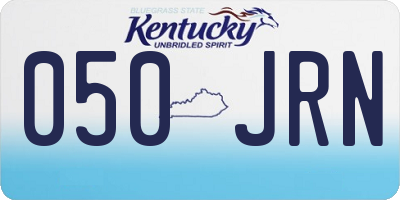KY license plate 050JRN