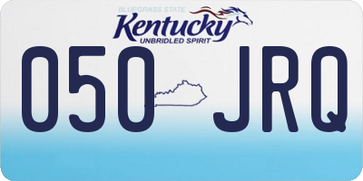 KY license plate 050JRQ