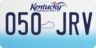KY license plate 050JRV