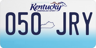 KY license plate 050JRY