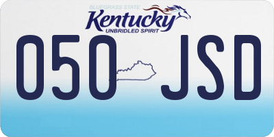 KY license plate 050JSD