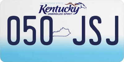 KY license plate 050JSJ