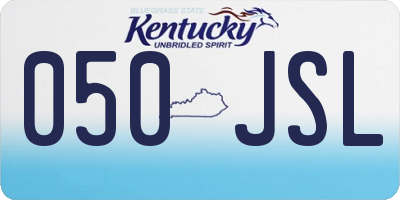 KY license plate 050JSL
