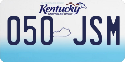 KY license plate 050JSM