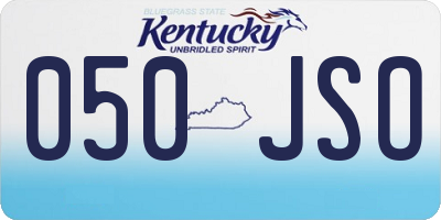KY license plate 050JSO