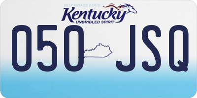 KY license plate 050JSQ
