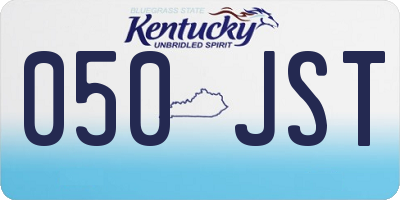 KY license plate 050JST