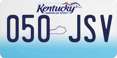 KY license plate 050JSV
