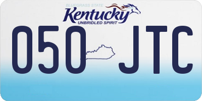 KY license plate 050JTC