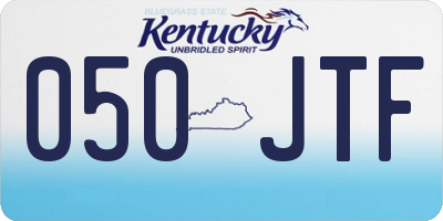 KY license plate 050JTF