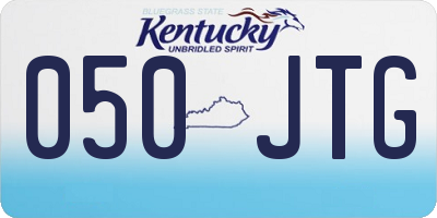 KY license plate 050JTG