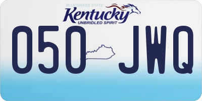 KY license plate 050JWQ