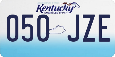 KY license plate 050JZE