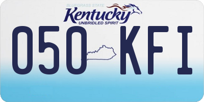 KY license plate 050KFI